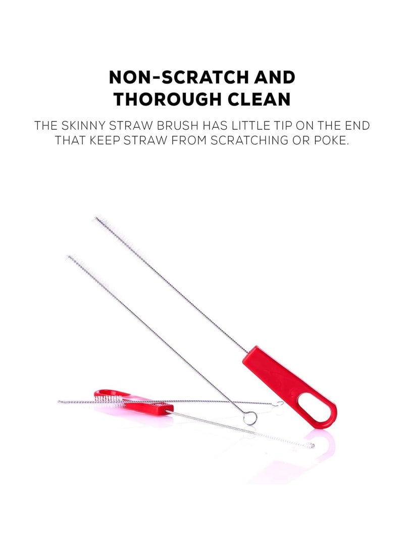 BAYBEE - Baybee Baby Straw Cleaning Brush Set Combo Cleaner Set Of 2-Pieces Rotation 360 Degrees|Bottle Cleaning Brush Set - Red - Image 1