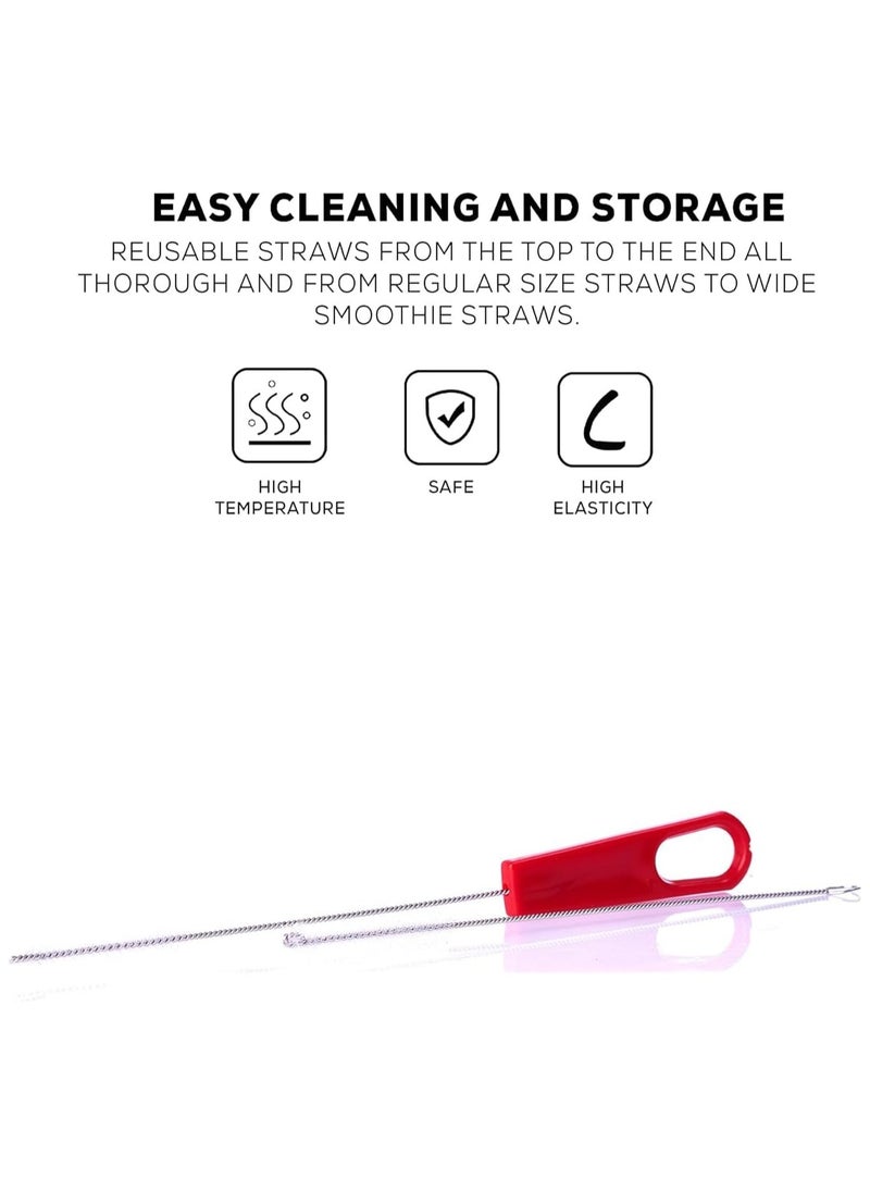 BAYBEE - Baybee Baby Straw Cleaning Brush Set Combo Cleaner Set Of 2-Pieces Rotation 360 Degrees|Bottle Cleaning Brush Set - Red - Image 1