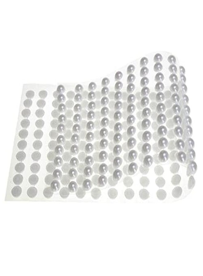 KRYTONE� White Pearl 7 Mm Diameter Crystal Bead Reusable Self-Adhesive Sticker Sheet (Set of 3 Sheets) - Image 3