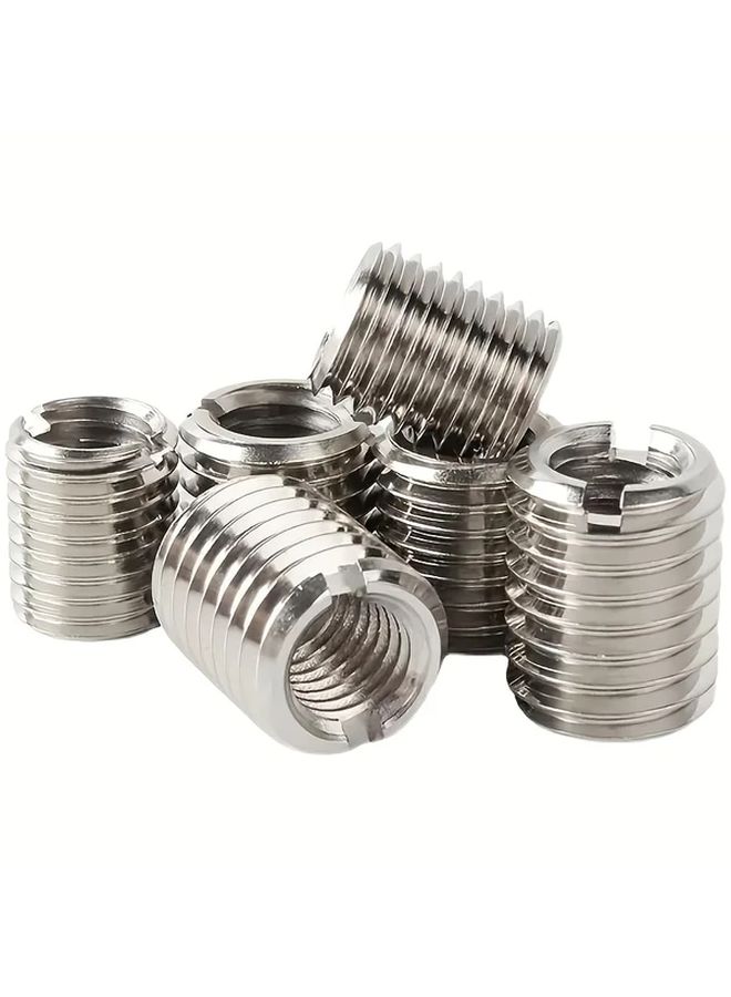 12pcs M6 M8 Threaded Inserts 15mm Stainless Steel Internal External Slot Fasteners - Image 4