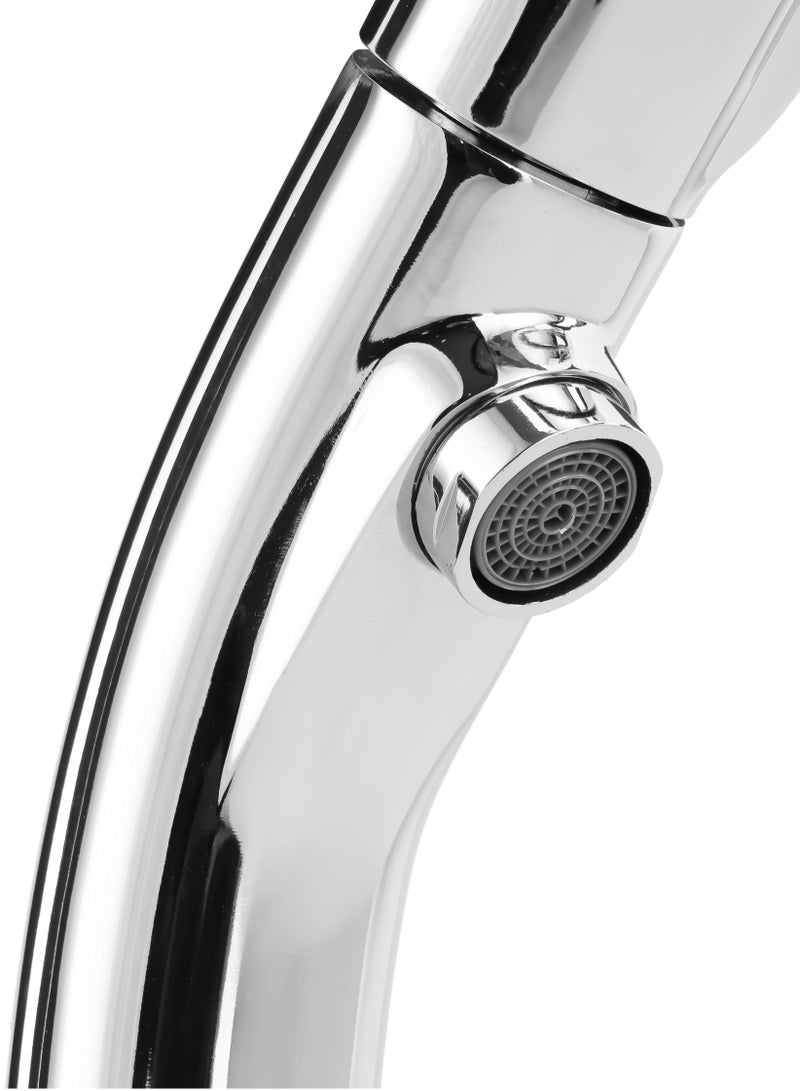 GEEPAS Geepas Deck Mounted Sink Tap- Deck Mounted Tap for Washbasin, Quality Solid Brass Construction with Solid Metal Lever Knob with Chrome Finish Turn Ceramic Brass Cartridge| GSW61141 - Image 2