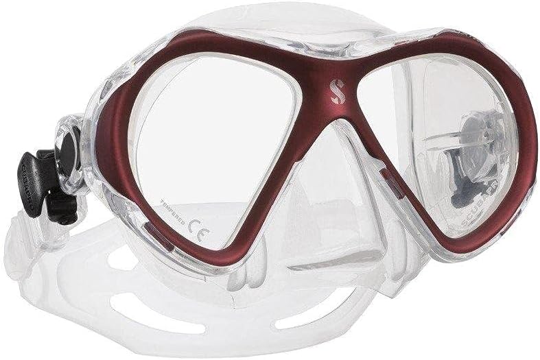 Scubapro SCUBAPRO Spectra Mini Scuba Mask with Ultra Clear Dual Lens and EZ Equalize Nose Pocket for Small Divers ClearBlue - Image 2