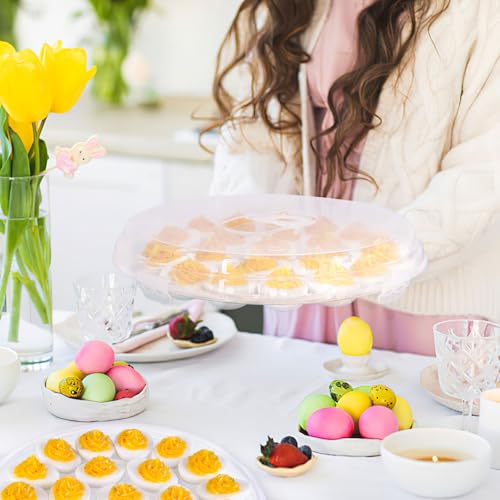 HAKSEN Deviled Egg Containers with Lid, 3PCS Deviled Egg Platter Carrier Holder Trays with 66 Slots for Party and Home Kitchen, Clear - Image 5
