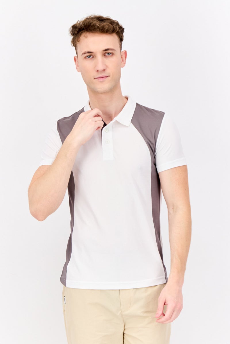 PUMA Men Sportswear Fit Short Sleeves Outdoor Polo Shirt, White  - Image 1
