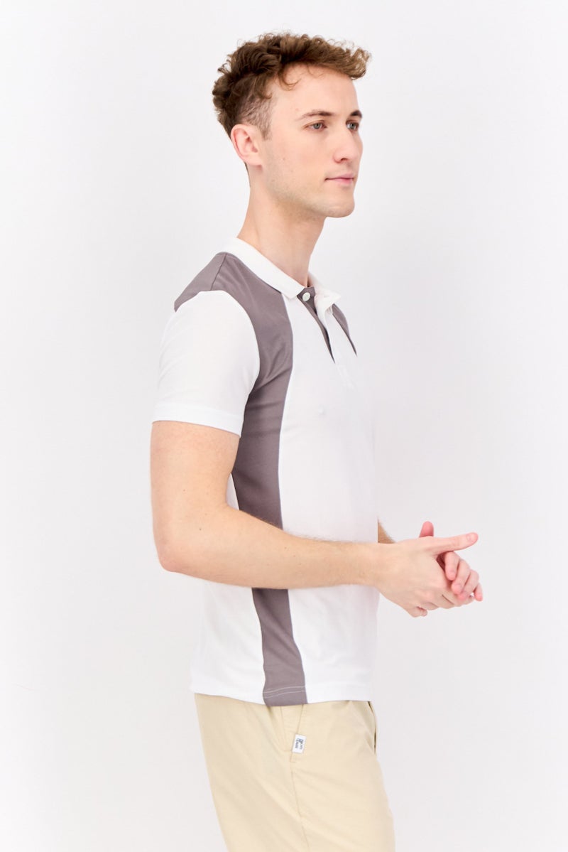 PUMA Men Sportswear Fit Short Sleeves Outdoor Polo Shirt, White  - Image 3