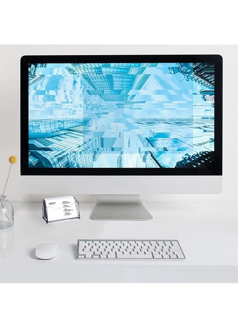 3 Pack Clear Acrylic Business Card Holder, Name Card Organizer for Desk Fits 50 Business Cards