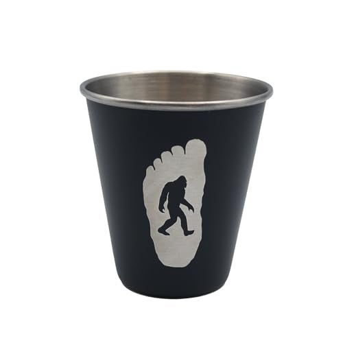 SQUATCH METALWORKS Bigfoot Sasquatch with Redwood Tree Stainless Steel Shot Glass - Image 2