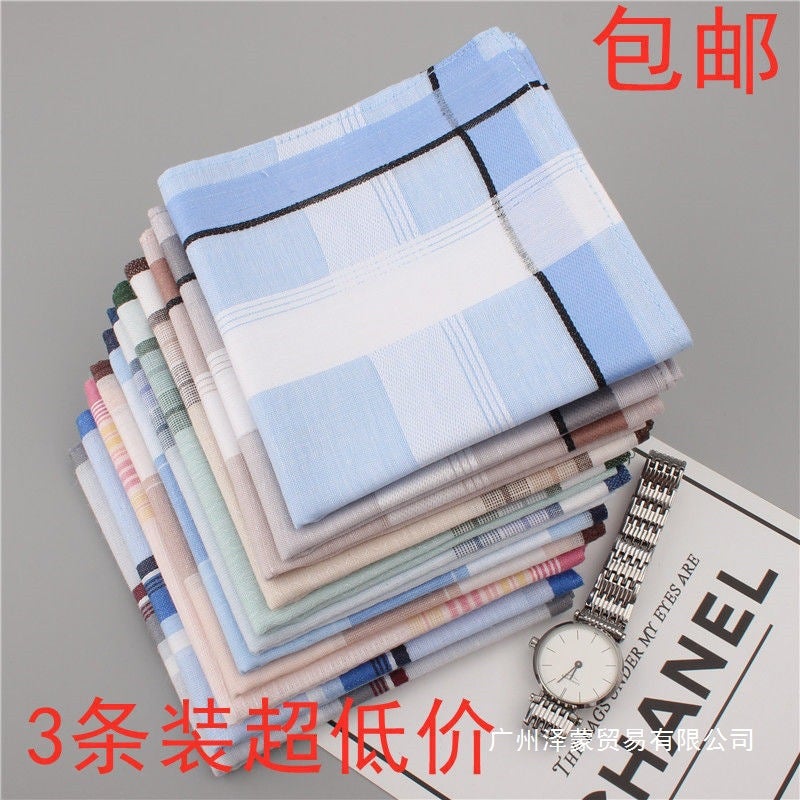 (Hanky ​​Super ) Men'S Cotton Women'S Pure Cotton Handkerchief Sweat Towel Old-Fashioned Thin - Image 2