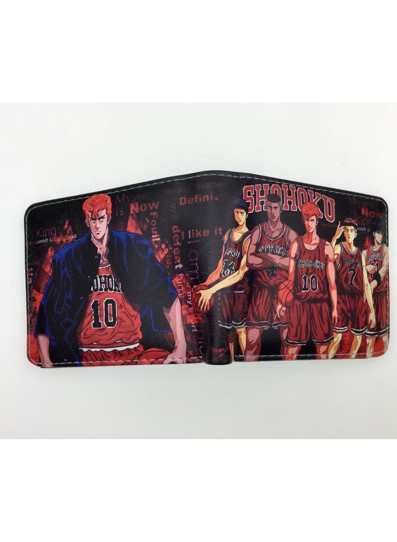 KUYING Slam Dunk, Student Card Bag, Leather Wallet 