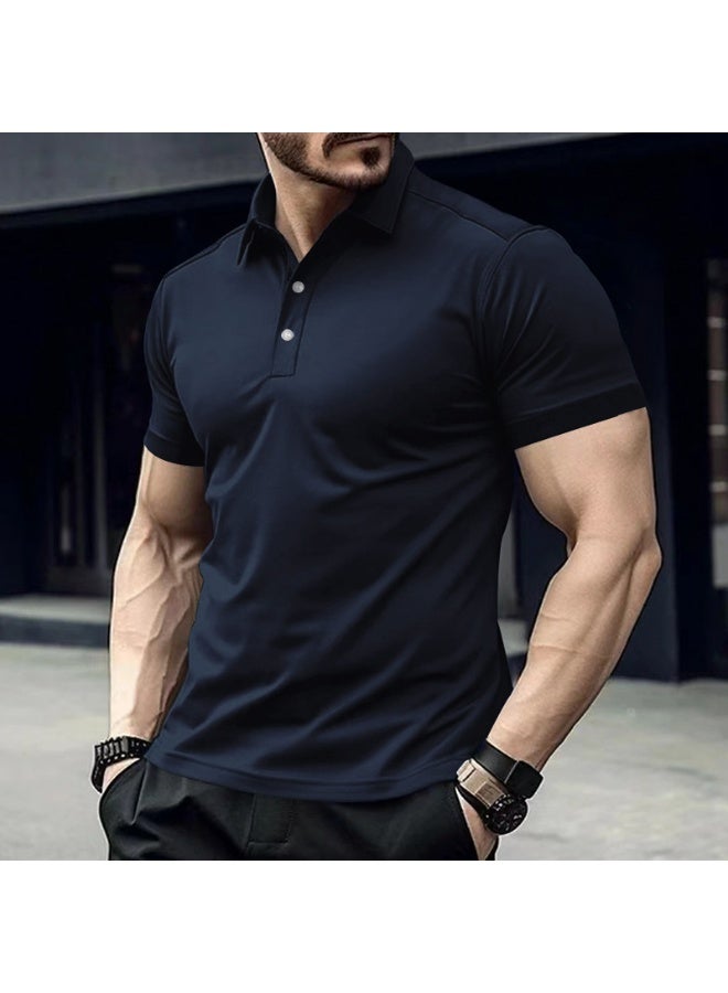 Men's Short Sleeve Polo Shirt Outdoor Sports Breathable Summer T-Shirt Flip Collar Casual Fashion Brand Clothing - Image 2