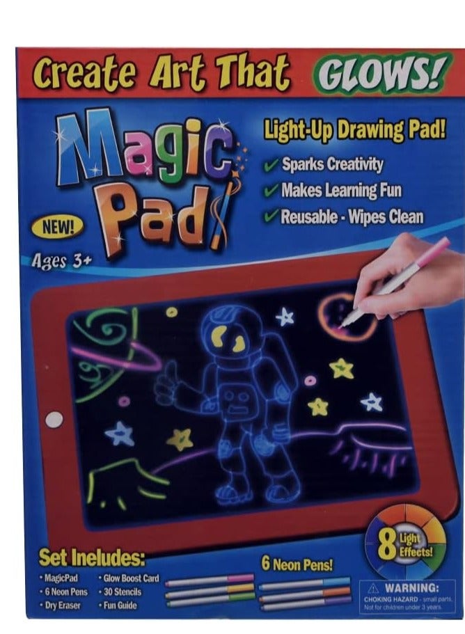 Magic Pad Light Up Glow Multicolor Drawing Board - Image 1