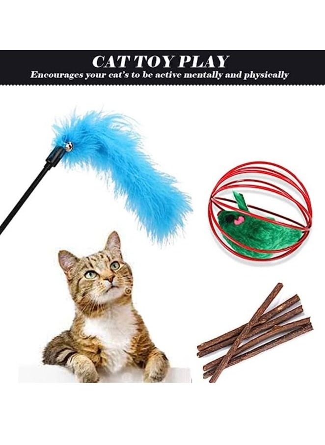 Generic - 28 Pcs Cat Toys Interactive Accessories - Cat Accessories for Indoor Cats, Kitten Toys, Cat Tunnel And Tent, Kitten Toys for Biting, Cat Toys for Kittens, Cat Toy Fish for Cat Lovers… - Image 1