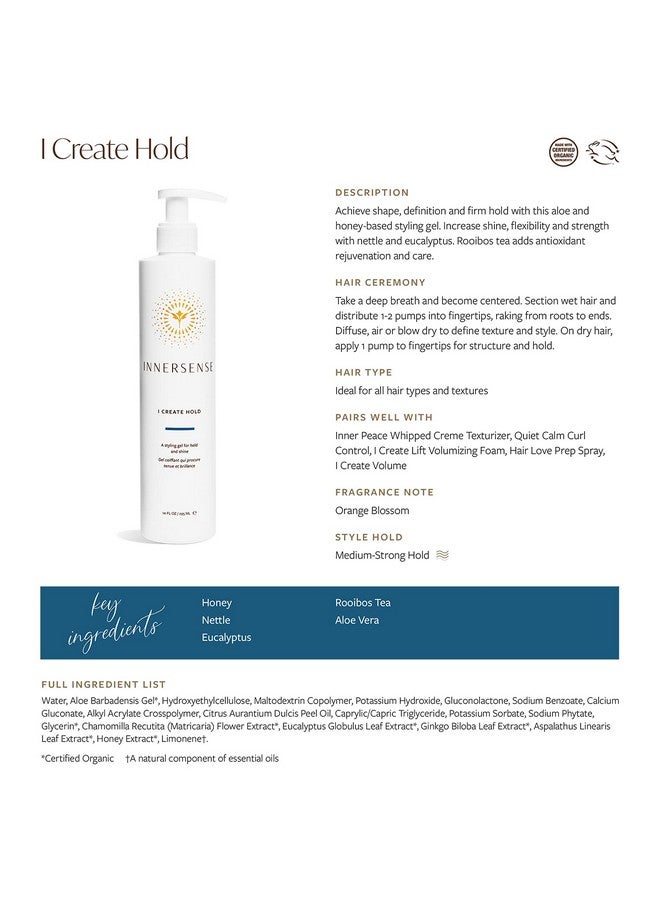 innersense Organic Beauty Natural I Create Hold Styling Gel Nontoxic Crueltyfree Clean Haircare (Full Size 10 Fl Oz 295 Ml) - Image 4