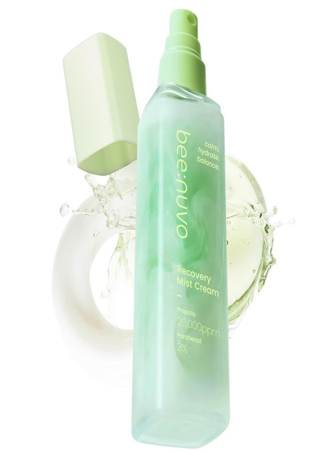 beenuvo Recovery Mist Cream, Propolis 20,000 ppm, Panthenol 3%, Lightweight Hydrating Face Moisturizer, Soothing & Radiant Skin, Korean Skin Care (2.70 fl oz - Image 1