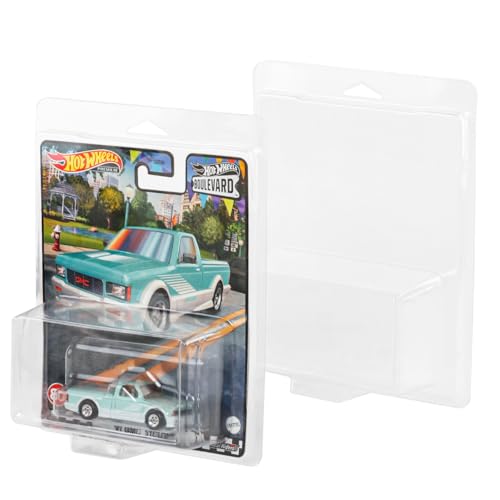 baskiss 32 Pack Clear Clamshell Protector Case Compatible with Hot Wheels Premium 06mm Thick PET Vehicle Blister Pack Cover Cases for Storage and Display 32 - Image 1