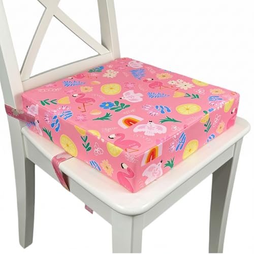 Ballad Toddler Booster Seat for Dining TablePortable Kids Booster Seat Adjustable NonSlip Lightweight Easy to Clean Pink - Image 1