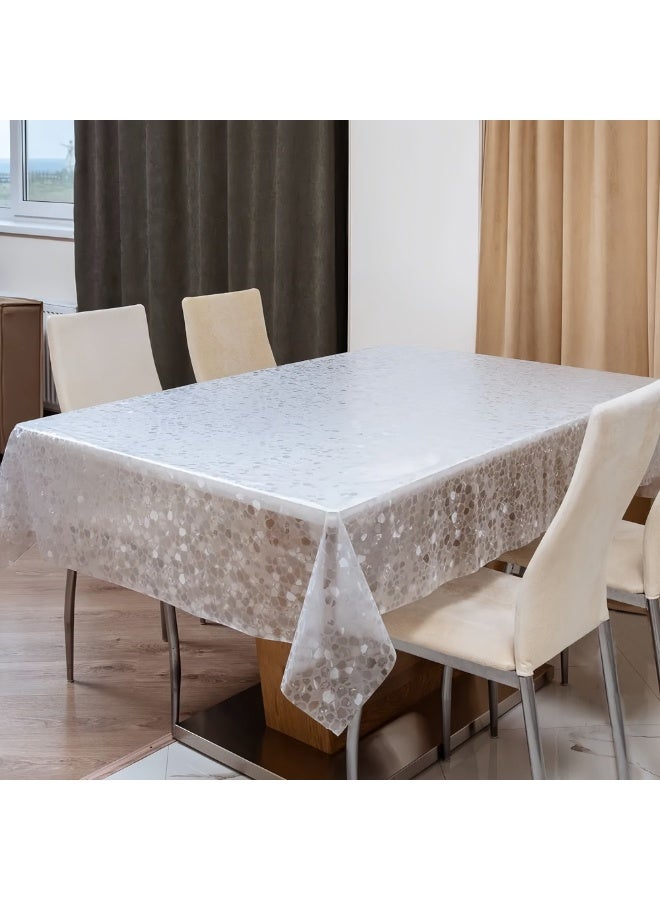 PINKSAMA Stereoscopic Tablecloth, Waterproof and Oil Resistant Tablecloth, Rectangular Plastic Tablecloth, Reusable Tablecloth, for Home or Outdoor - Image 1