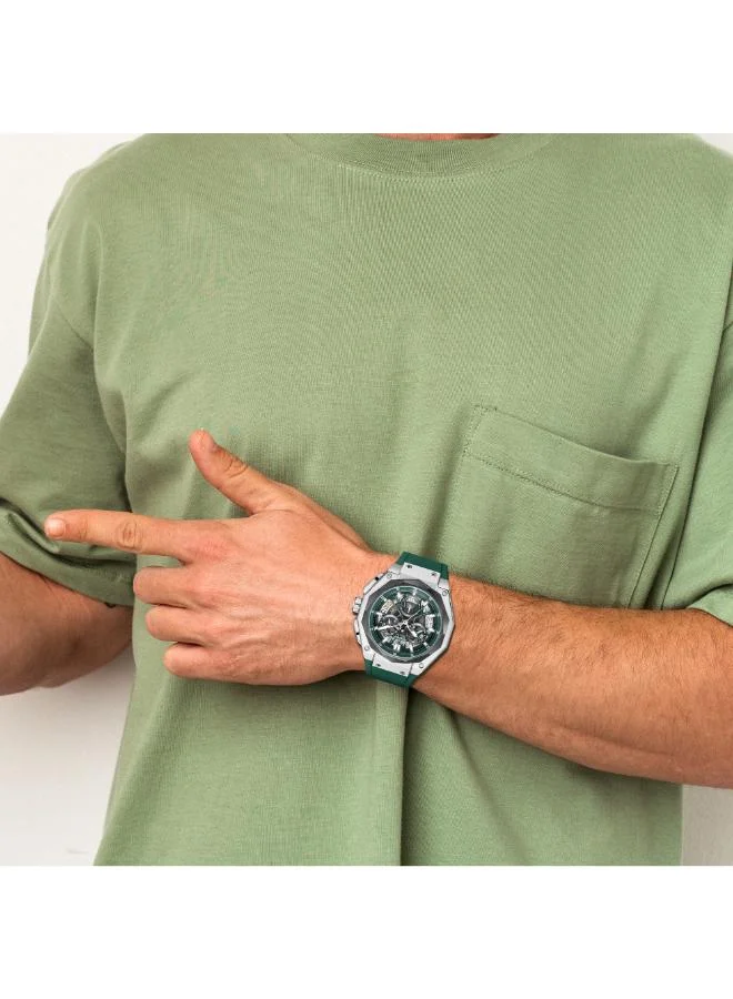 كوانتوم Men's Silicone Chronograph Watch HNG1097.356 - 47 mm