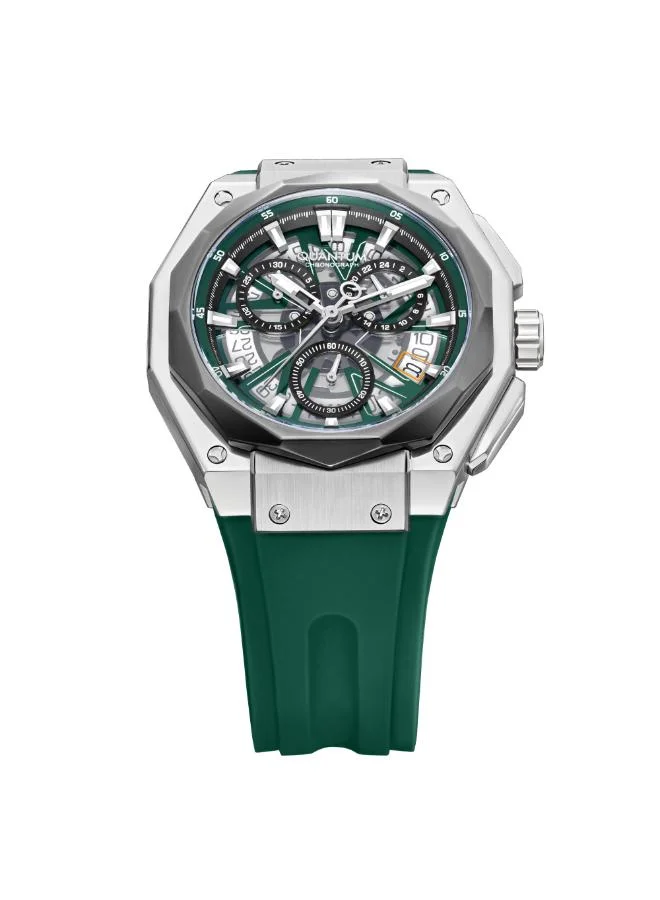 كوانتوم Men's Silicone Chronograph Watch HNG1097.356 - 47 mm