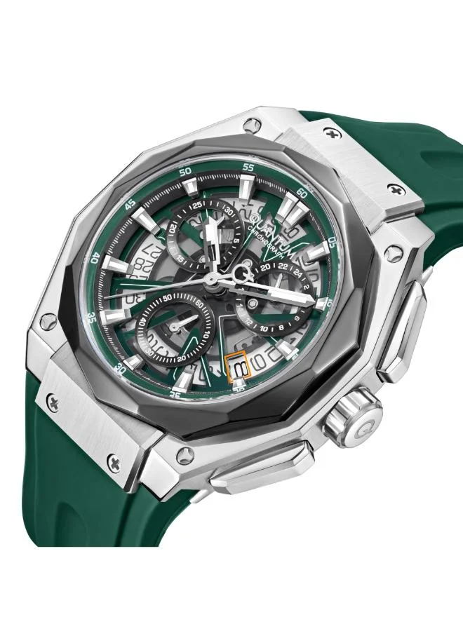 كوانتوم Men's Silicone Chronograph Watch HNG1097.356 - 47 mm