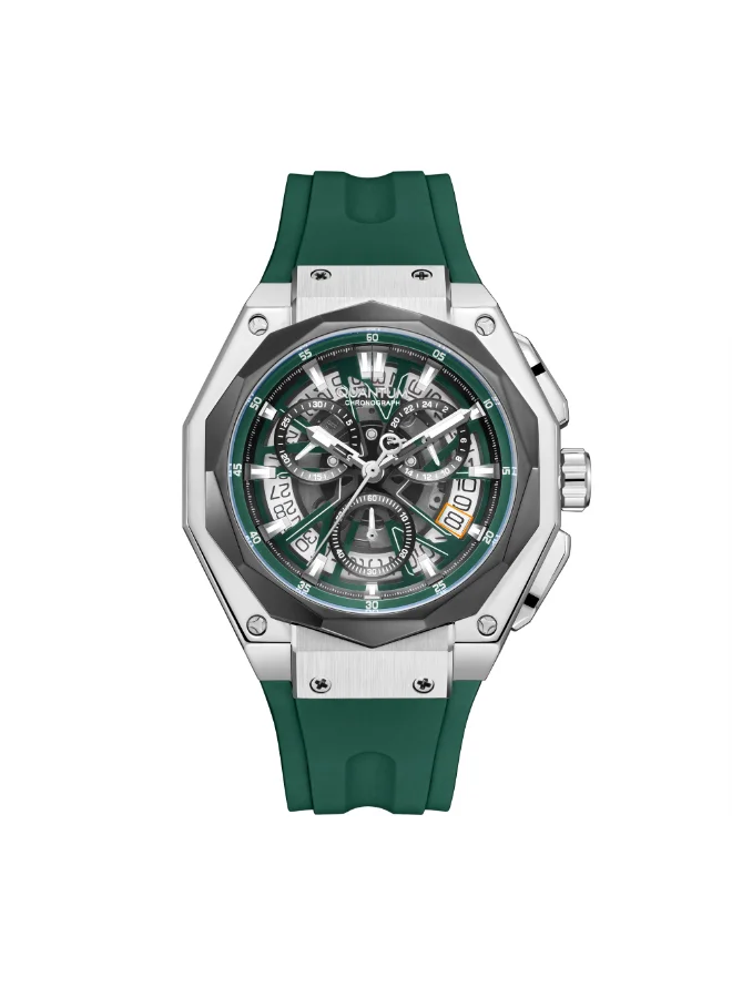 Quantum Men's Silicone Chronograph Watch HNG1097.356 - 47 mm
