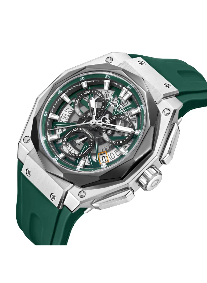 Quantum Men's Silicone Chronograph Watch HNG1097.356 - 47 mm