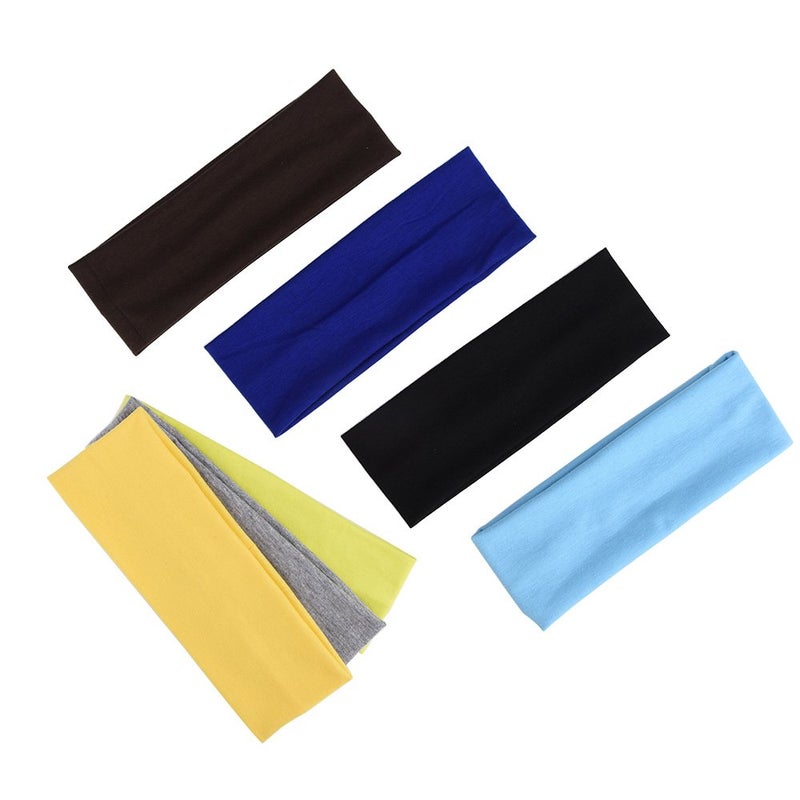 eBoot Eboot 12 Pcs Sport Headbands for Women Fabric Elastic Hair Bands Soft Cotton Cloth Stretchy Head Bands Sweat Absorption Athletic Headbands for Workout Yoga Running  - Image 5