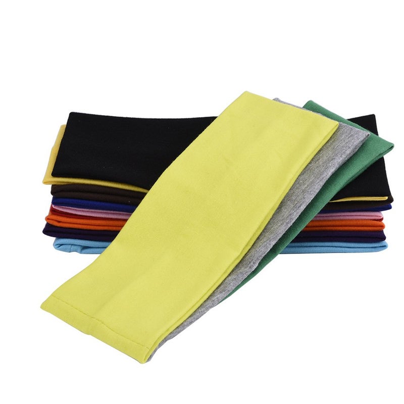eBoot Eboot 12 Pcs Sport Headbands for Women Fabric Elastic Hair Bands Soft Cotton Cloth Stretchy Head Bands Sweat Absorption Athletic Headbands for Workout Yoga Running  - Image 3