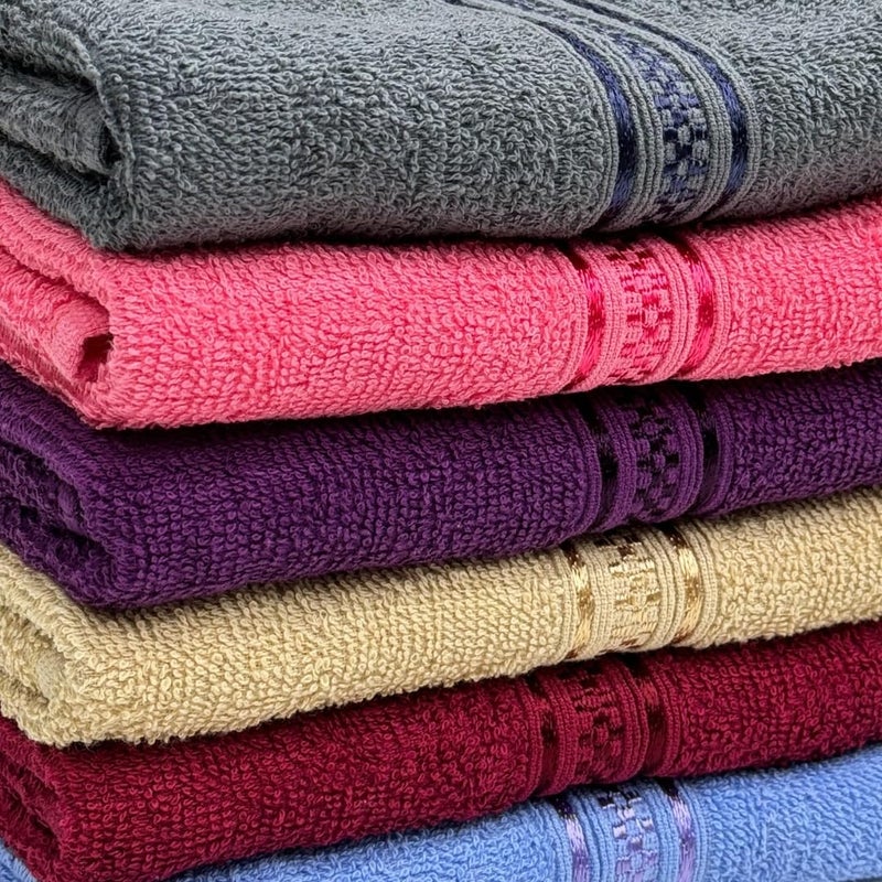 STAMIO Cotton 425 GSM Hand Towel Set of 3, 40 X 60 cm for Men, Women, Home Use, Gym, Wash Basin, Sports, Workout | Soft, Absorbent, Quick Dry, Full Size Large | Maroon + Beige + Blue - Image 4