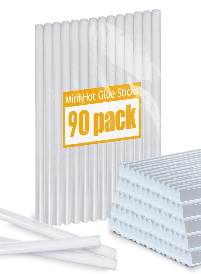 Krightlink 90 Count Hot Glue Sticks 4" Long x .27" Diameter Mini Size Hot Melt Glue Sticks Compatible with Most Glue Guns for Crafting, DIY, Home Repair, Clear - 1 Pack - Image 1