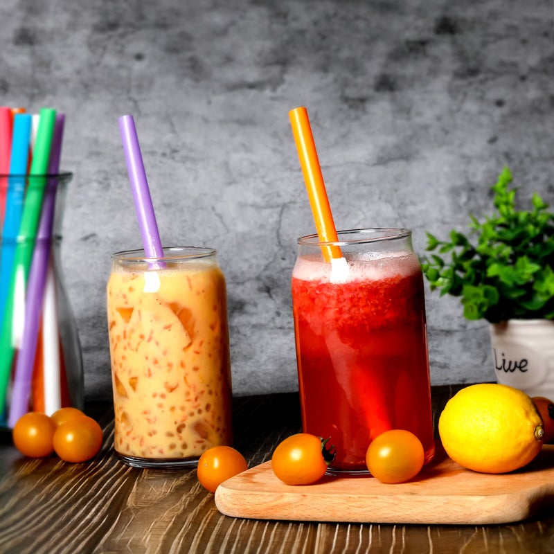 CVNDKN 50 Pcs Jumbo Smoothie Straws Disposable Plastic Colorful Boba Straws. - Image 4