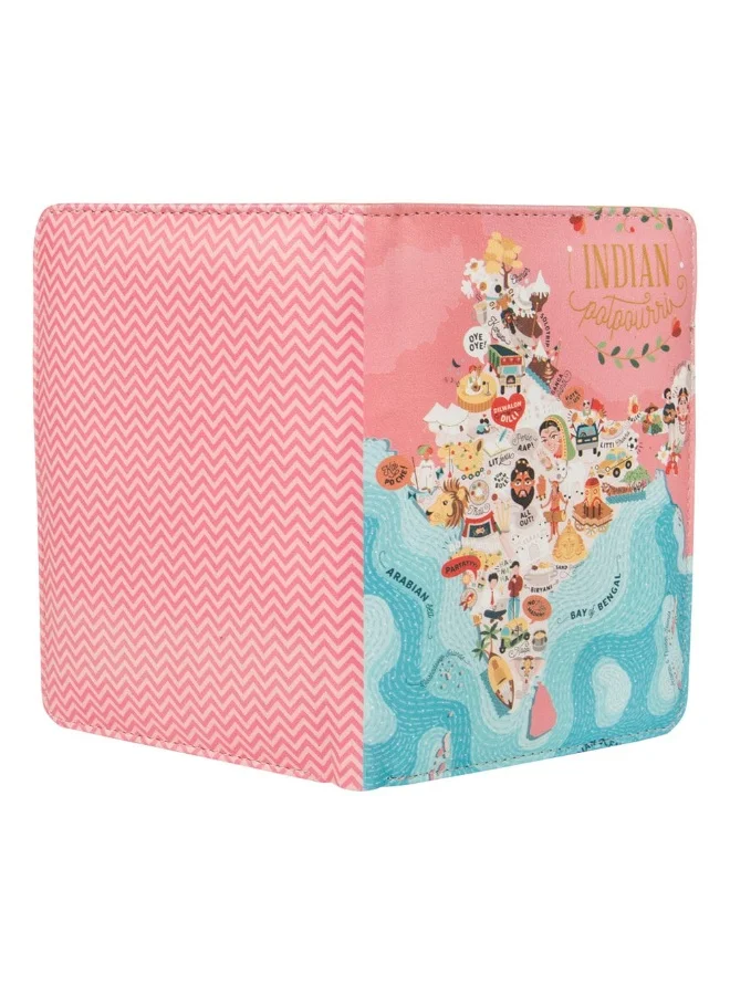 Chumbak India Potpourri Passport Holder - Pink