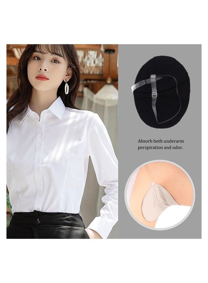 سيوسي وسادات حماية من العرق تحت الإبط، زوج واحد من وسادة عرق الإبط المسامية مع حزام الكتف، واقيات العرق قابلة لإعادة الاستخدام وقابلة للغسل، واقيات الإبط الممتصة للرجال والنساء - Image 5