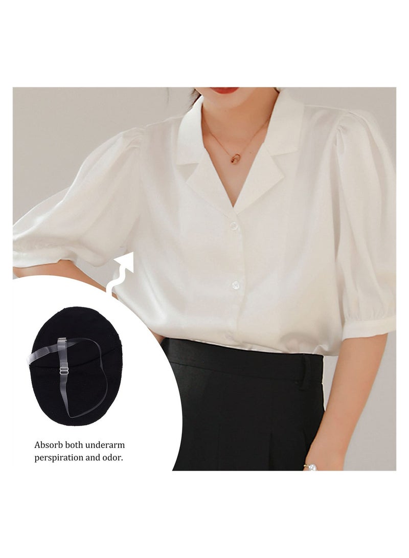 سيوسي وسادات حماية من العرق تحت الإبط، زوج واحد من وسادة عرق الإبط المسامية مع حزام الكتف، واقيات العرق قابلة لإعادة الاستخدام وقابلة للغسل، واقيات الإبط الممتصة للرجال والنساء - Image 3