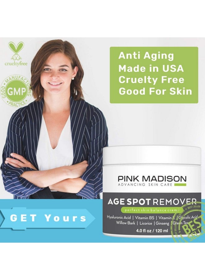 Pink Madison Dark Spot Corrector Best Age Spot Remover Treatment for Face Hands Body Circle 4 Ounce Cream - Image 3