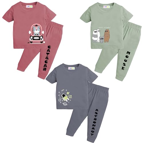 Toddylon Baby Clothing Sets T-Shirt & Pajama Set New Born Baby Clothes for Boys and Girls Cotton Tees & Pants Casual Wear Kids Top & Jogger Unisex Clothing Set - Image 2