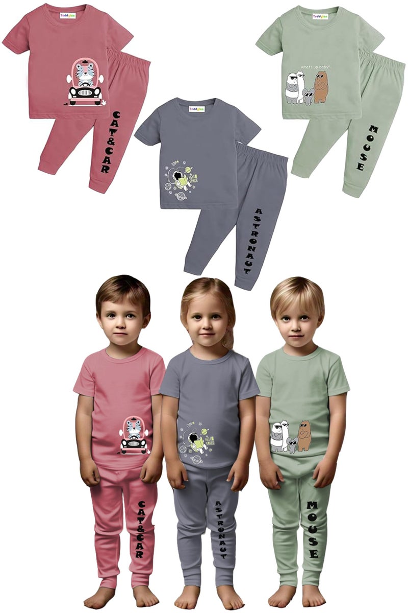 Toddylon Baby Clothing Sets T-Shirt & Pajama Set New Born Baby Clothes for Boys and Girls Cotton Tees & Pants Casual Wear Kids Top & Jogger Unisex Clothing Set - Image 1