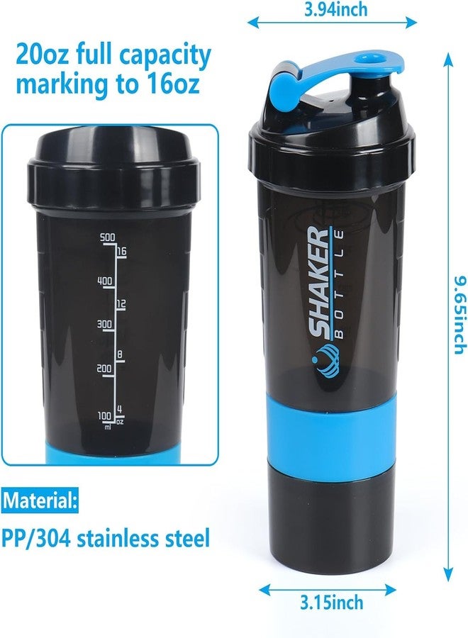 Fitness Spider Shaker Bottle Gym Shaker bottle Smart Shaker Bottles Cyclone Shaker For Pre-Post Workout Supplement Protein Shake Gym Sipper Bottle 500ml For Men & Women (Multi Color) Pack of 1 (Black) - Image 3
