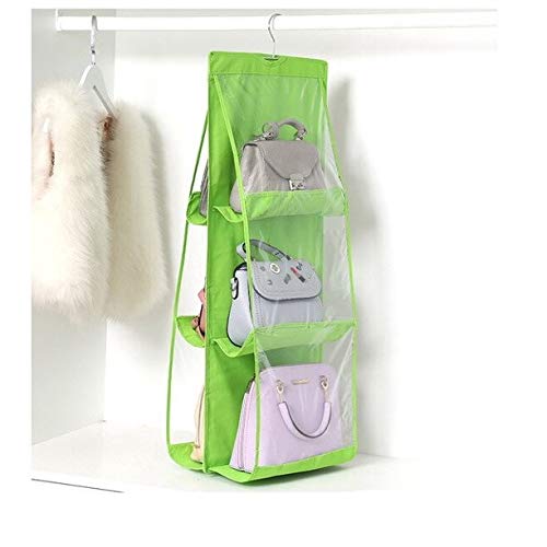 RETSPHIX RETSPHIX 6 Pockets Purse Holder Fabric Stand Handbag Holder Wall Handbag Hanger Stand Organizer Women Purse Rack dustProof Hanging Storage Stylish Hand Bags Girls Women  - Image 2