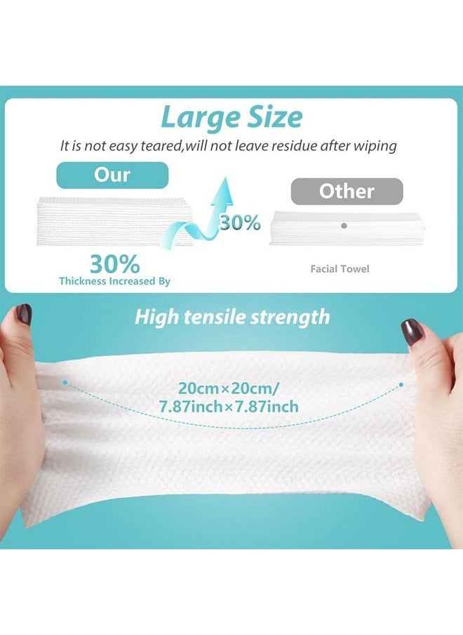 maycreate - Disposable Towels, 72 Count Soft 100% Cotton Facial Dry Wipes, Multi-Purpose Tissue For Face- Skin Care, Makeup Remover, Baby Care, House Cleaning, Gentle Face Towels - Large Size 20*20 Cm - Image 1
