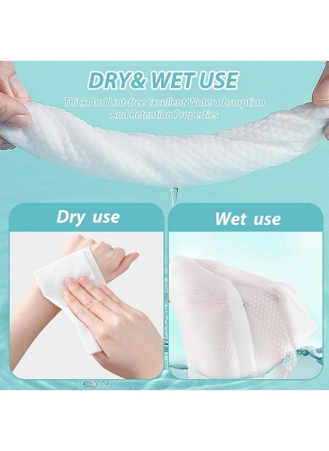maycreate - Disposable Towels, 72 Count Soft 100% Cotton Facial Dry Wipes, Multi-Purpose Tissue For Face- Skin Care, Makeup Remover, Baby Care, House Cleaning, Gentle Face Towels - Large Size 20*20 Cm - Image 1