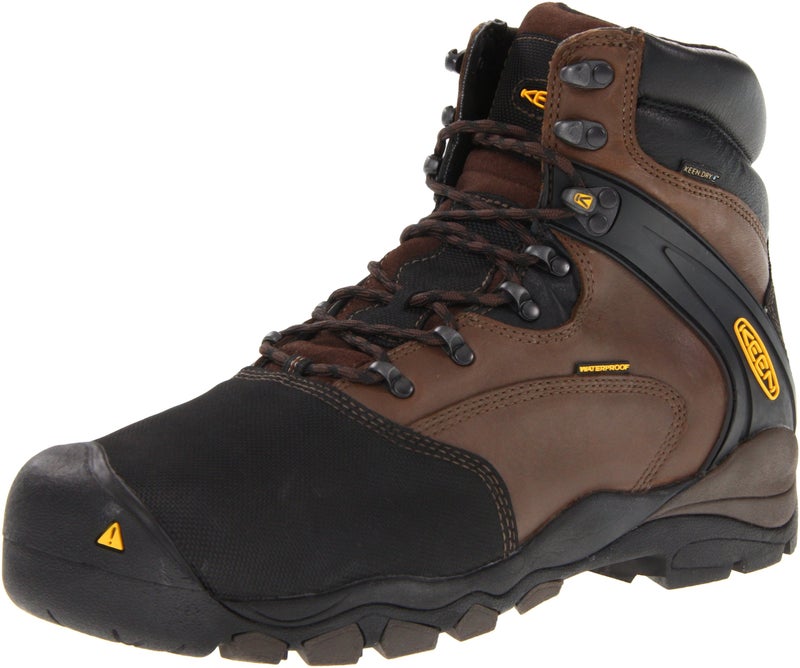 KEEN Utility حذاء عمل كين يوتيليتي للرجال لويزفيل 6" مع حراسة أصابع فولاذية داخلية ومقاوم للماء، أسود رمادي/أسود رمادي، 12 متوسط أمريكي - Image 5