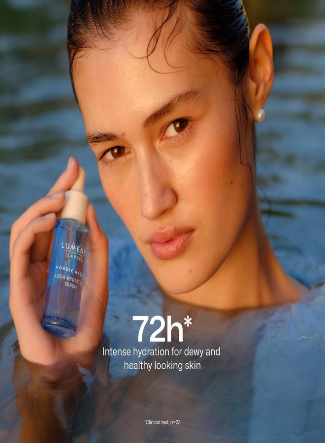 LUMENE Nordic Hydra Aqua Serum | Intense Hydration for Lasting Dewy Skin | With Arctic Spring Water, Hyaluronic Acid & Nordic Red Algae | Lightweight & Hydrating | Vegan | 30 ml - Image 2