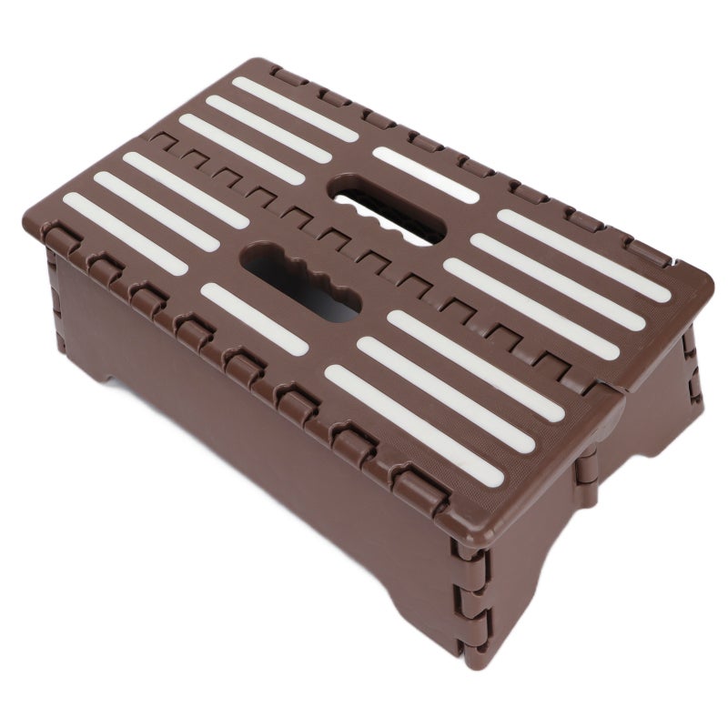 Foldable Non Slip Step Stool: PP Plastic Durable Portable Design - Safe Wide Usage for Home Bathroom Car Travel Elderly Children Mobility Impaired Users - Image 3