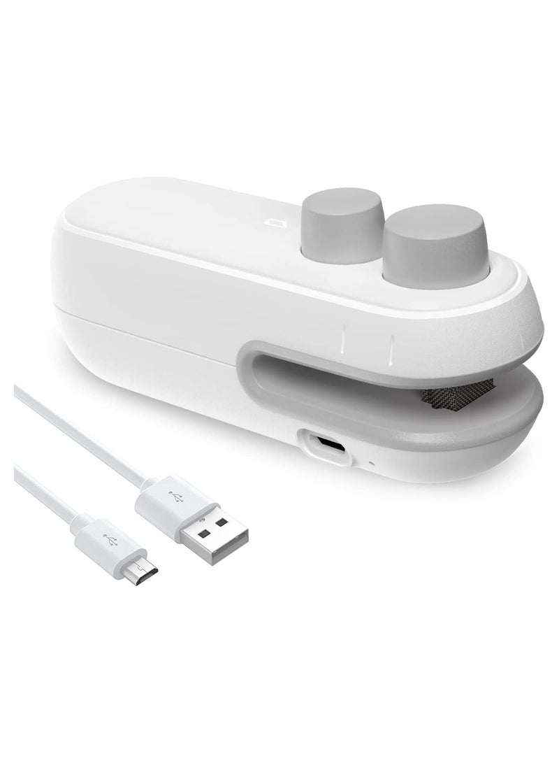 تلاكسكا كاتم تسرب صغير للكيس، آلة منع تسرب محمول قابلة لإعادة الشحن، 2 في 1 كاتم للحرارة وقاطع، كاتم تسرب حراري يدوي للحقائب البلاستيكية، مخزن طعام، وجبة خفيفة وكوكيز طازجة - Image 1