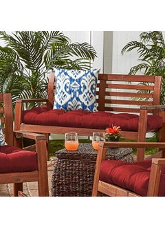 Mom's Moon Moms Moon Cotton Multipurpose Soft Indoor and Outdoor Garden Bench CushionBench PadPatio Balcony Bench Seat Pad for Sitting Pack of 1 18 x 50 Inch Maroon  - Image 2