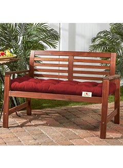 Mom's Moon Moms Moon Cotton Multipurpose Soft Indoor and Outdoor Garden Bench CushionBench PadPatio Balcony Bench Seat Pad for Sitting Pack of 1 18 x 50 Inch Maroon  - Image 1