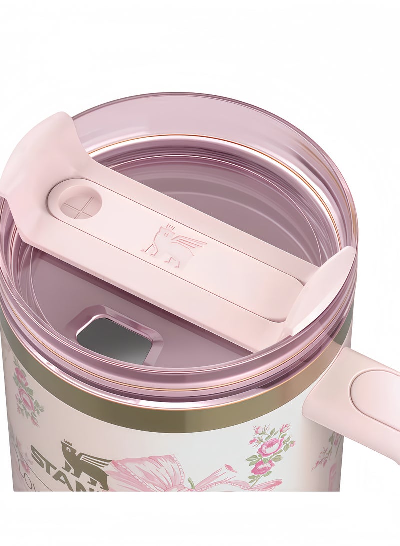 Stanley Stainless Steel Vacuum Insulated Tumbler with Lid and Straw for Water, Iced Tea or Coffee, Smoothie and More, 40Ounce Stainless Steel,Purple With Star - Image 4