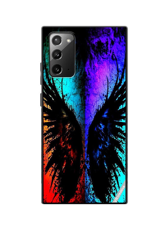 VR CREATIVE Protective Case Cover For Samsung Galaxy Note20 5G Peace Sign Of Butterfly Design Multicolour - Image 1
