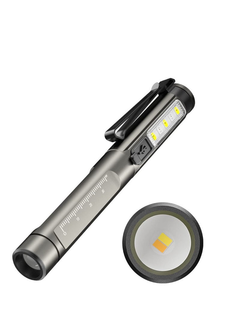 Generic Diagnostic Medical Penlight, Rechargeable USB Pen Torch Light, Reusable LED Penlight with White/Yellow/UV Light, Built-in Battery, Pupil Gauge for Doctor, Nurse, Emergency [Energy Class A+]  - Image 1